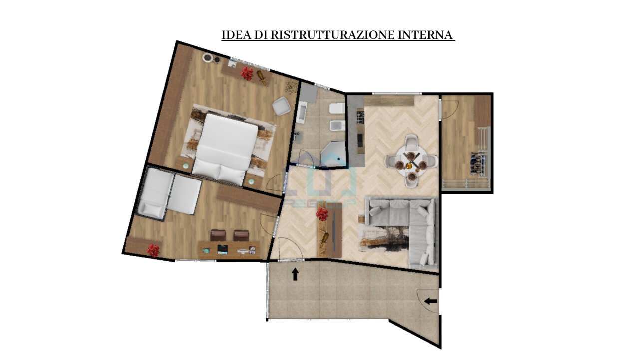 PLANIMETRIA RISTRTUTURAZIONE - Trilocale via gino balocco 1, Savona - foto 3