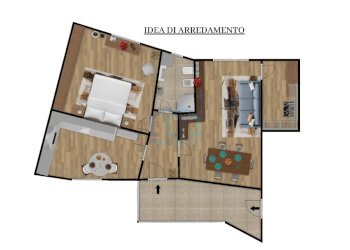 PLANIMETRIA ARREDATA - Trilocale via gino balocco 1, Savona - foto 1