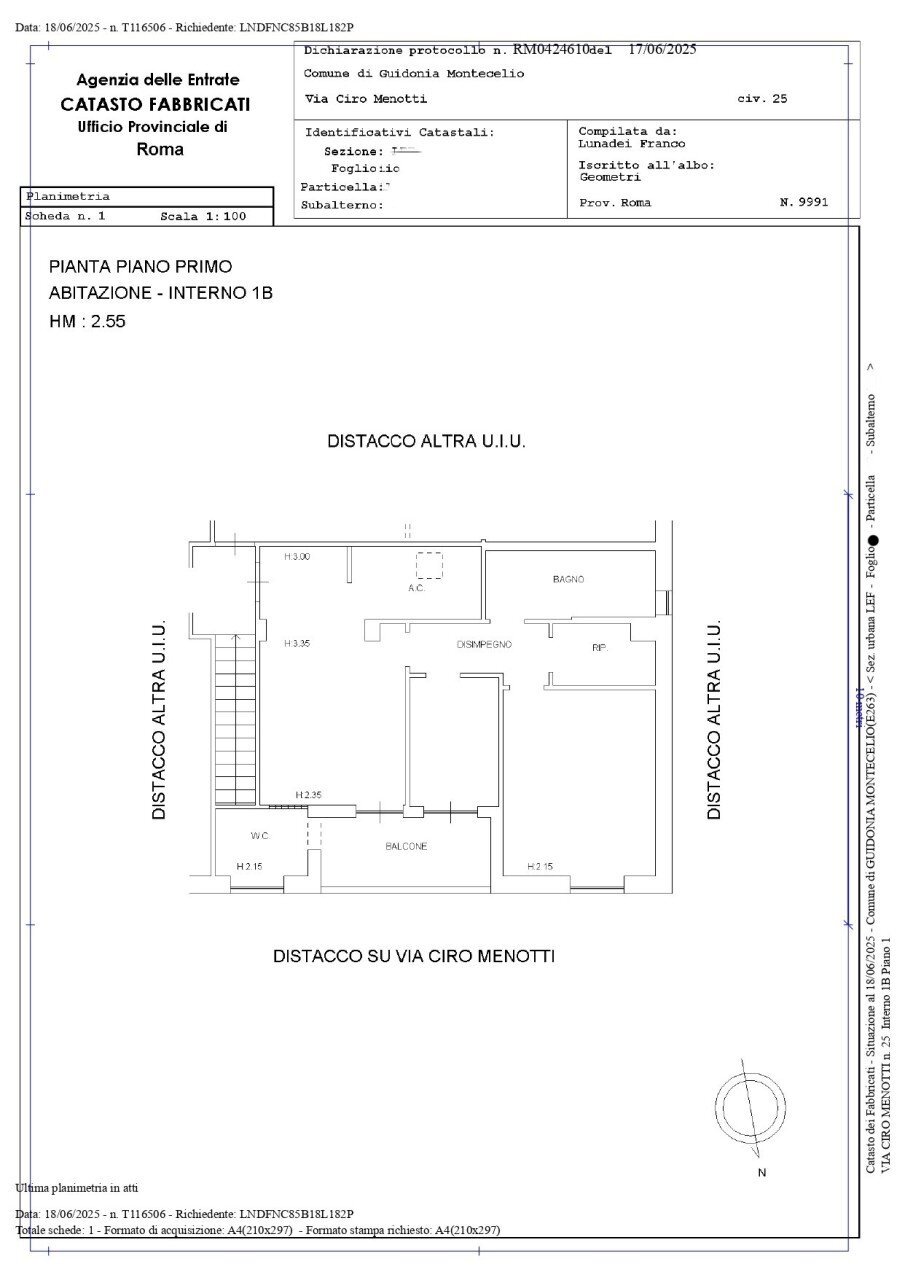 PLN_224899385_2_page-0001.jpg - Trilocale VIA CIRO MENOTTI 25, Guidonia Montecelio - planimetria 1