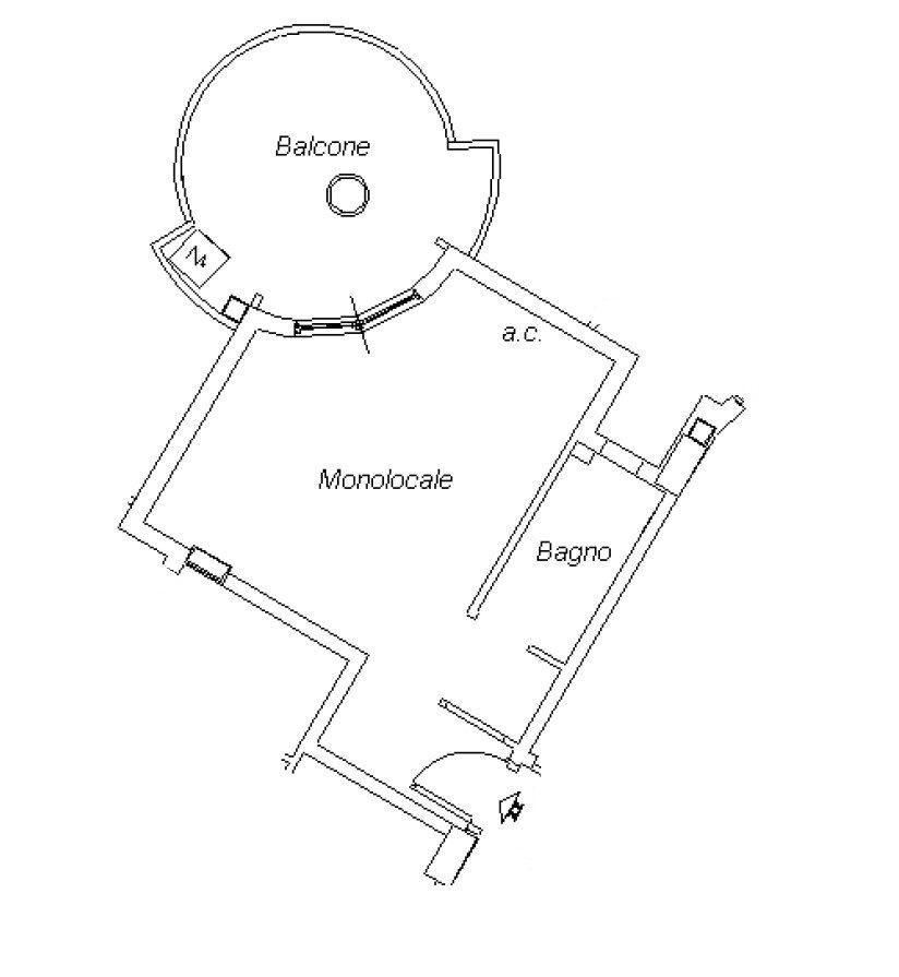 planimetria .jpg - One-room apartment Via Venezia 33a, Fiano Romano - floor plans 1