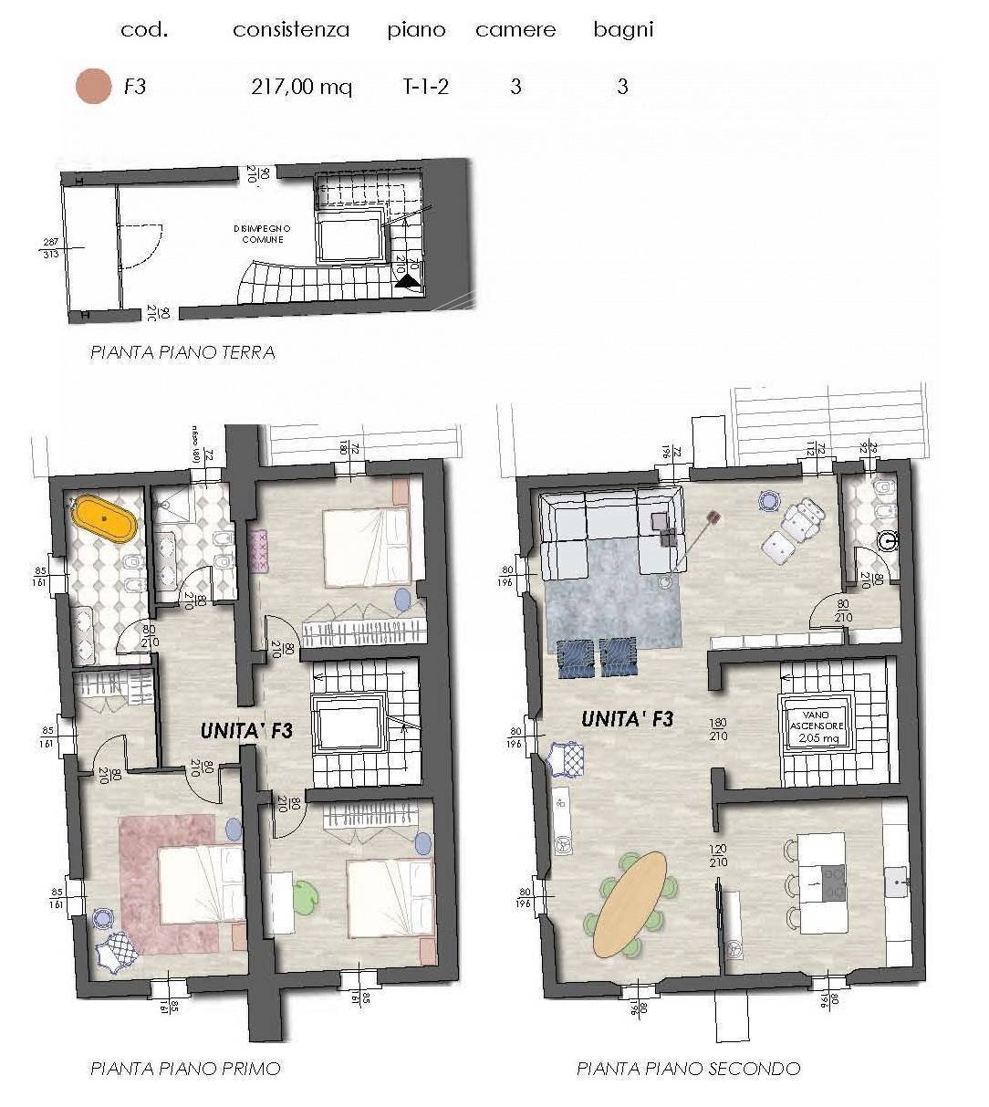 Apartment Strada Maggiore, Bologna (neighborhood Centro Storico) - floor plans 1
