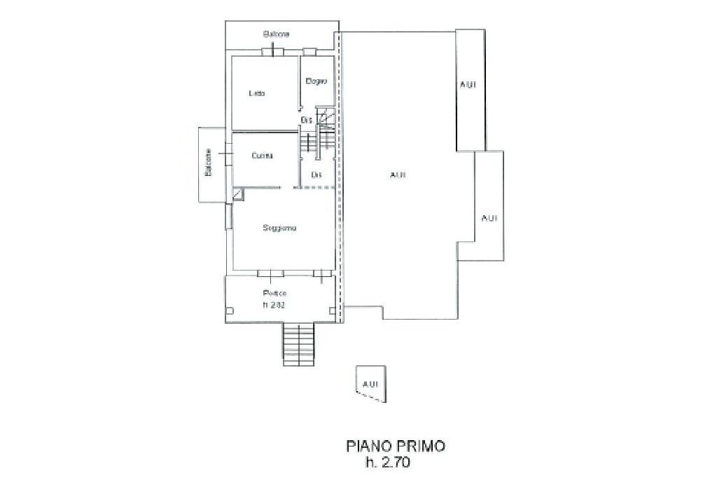 Portion of a house Via Tito Abudio Vero, Ravenna (neighborhood Classe) - floor plans 1