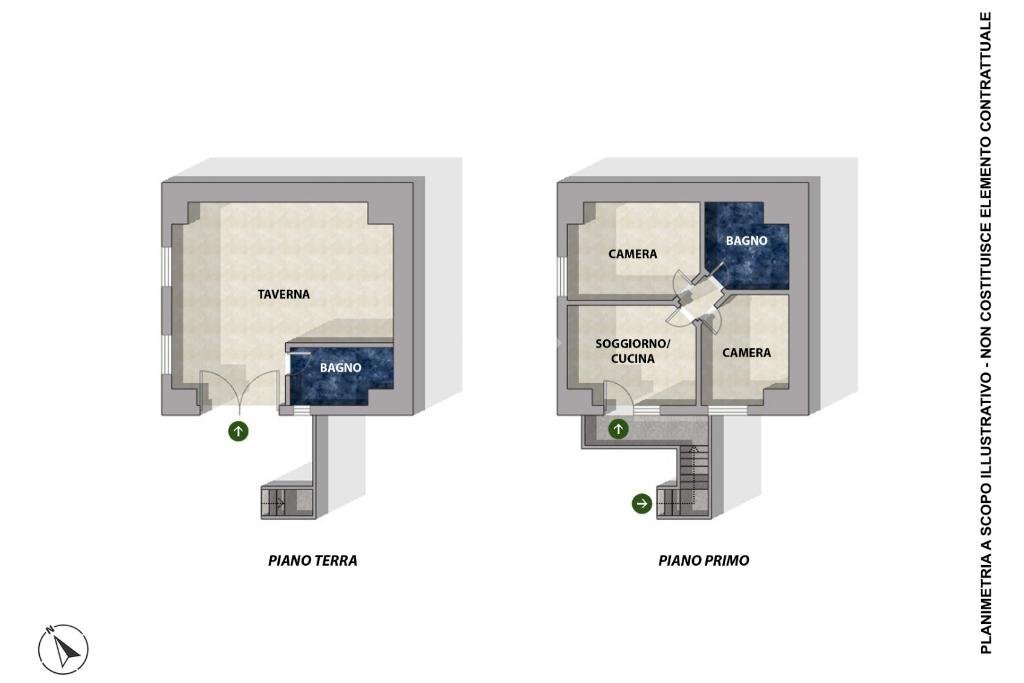 Semi-detached house Via Sibaud, Bobbio Pellice - floor plans 1