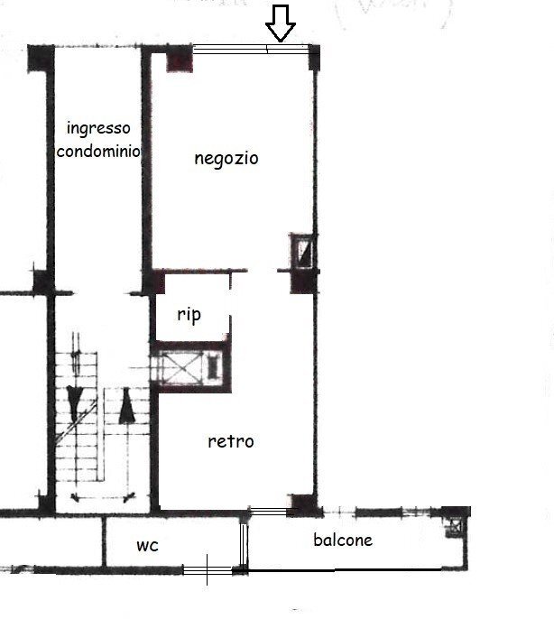 Alimentari - Gastronomia via Nicola Sacco e Bartolomeo Vanzetti, 5, Cuneo (zona Donatello) - planimetria 1