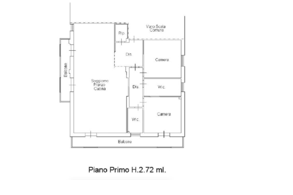 Four-room apartment Via dario campana, Rimini - floor plans 1