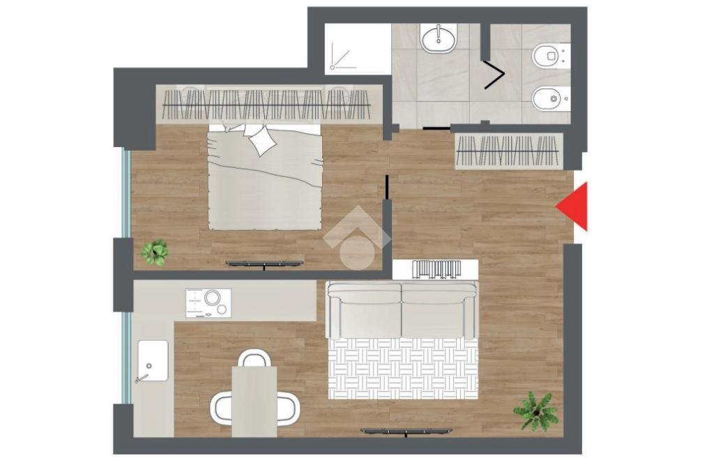 Bilocale Via Muzio Attendolo Detto Sforza, Milano - planimetria 1