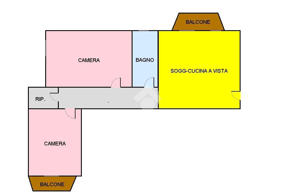 Three-room apartment Via umbria, Cinisello Balsamo - floor plans 1