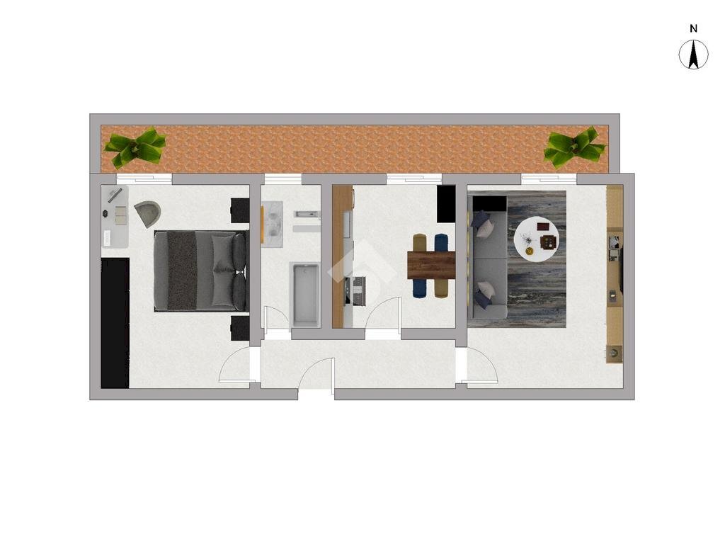 Two-room apartment Corso Roma, Cologno Monzese - floor plans 1