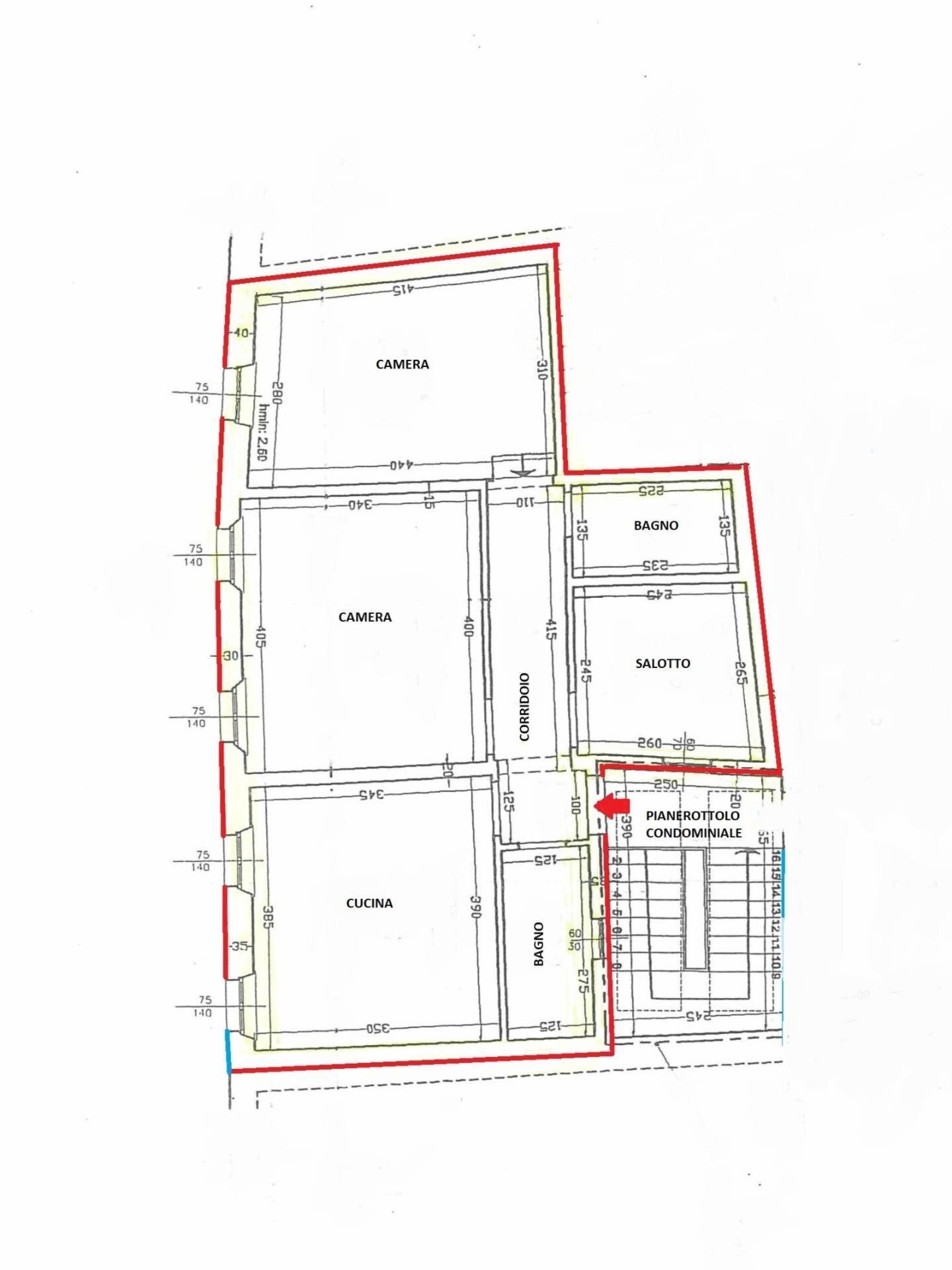 Foto 13 - Four-room apartment via Cavallotti, Fabriano - floor plans 1