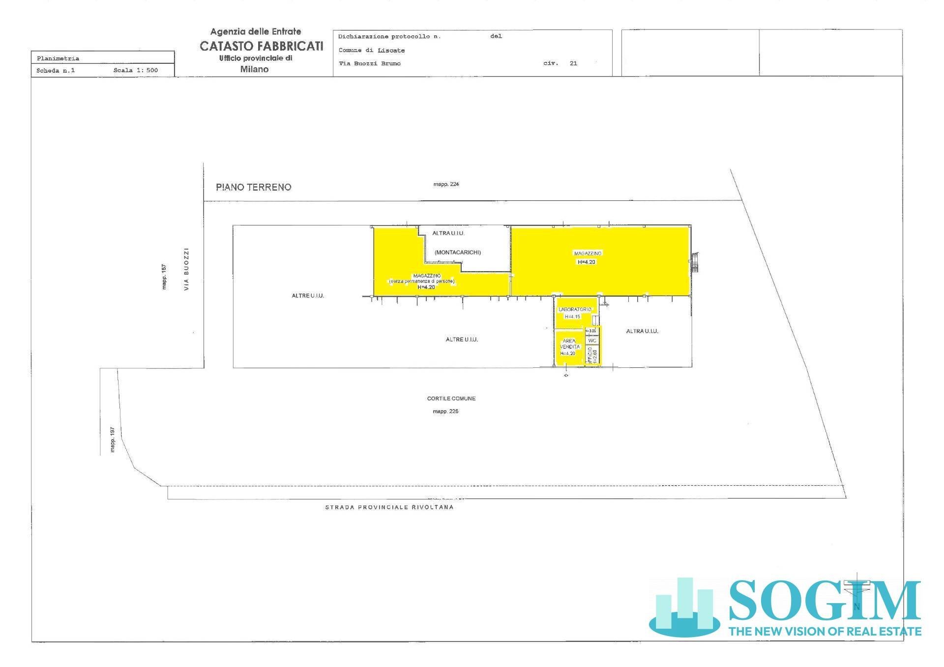 Foto 10 - Locale Commerciale Via Bruno Buozzi
 
21, Liscate - planimetria 1