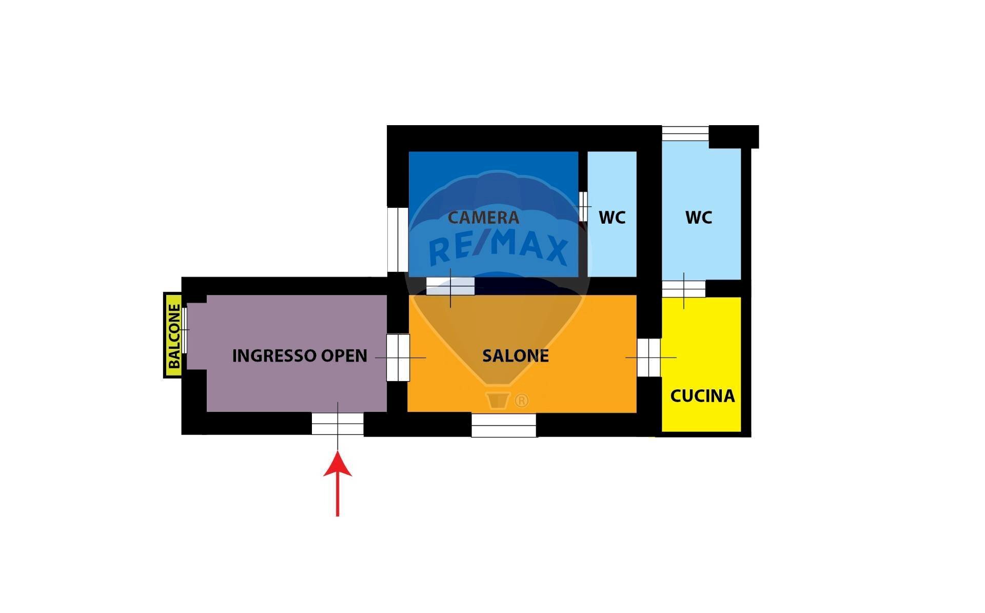 Pianta 2D - Three-room apartment Corso Vittorio Emanuele
 
544, Napoli - floor plans 1
