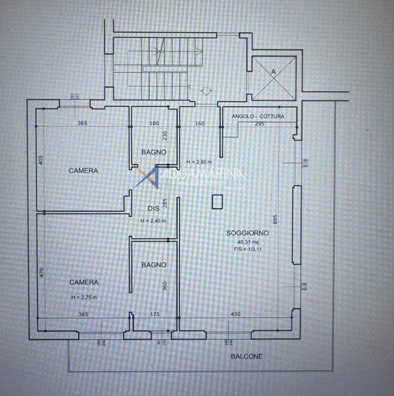 Foto 34 - Trilocale Sanremo - planimetria 1