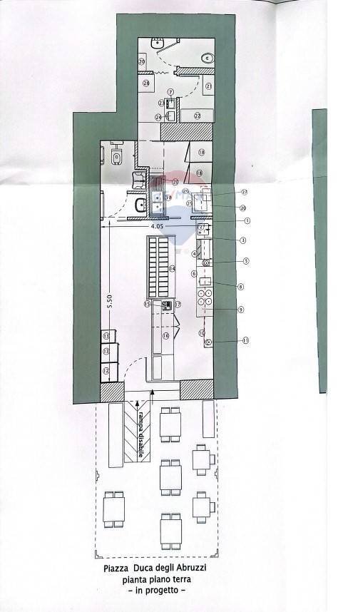 Pianta 2D - Bar Tavola Calda - Fredda PIAZZA DUCA DEGLI ABRUZZI
 
6, Ragusa - planimetria 1