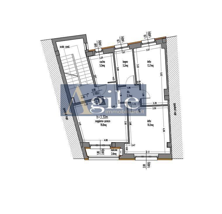 Foto 3 - Trilocale via curzi, San Benedetto del Tronto - planimetria 1