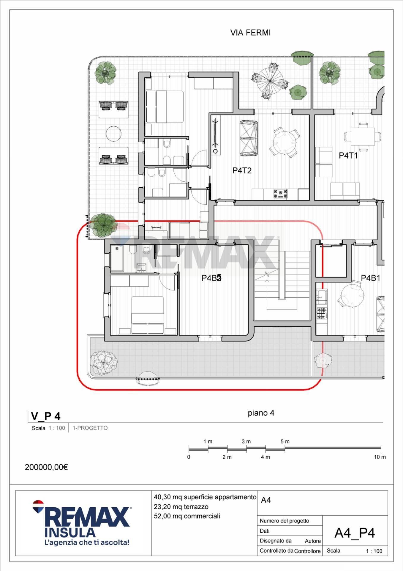 Pianta 2D - Two-room apartment Via Fermi, Alghero - floor plans 1