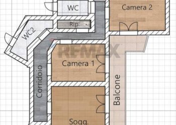 Pianta 2D - Appartamento Via Giuseppe Bonito, Napoli - foto 14