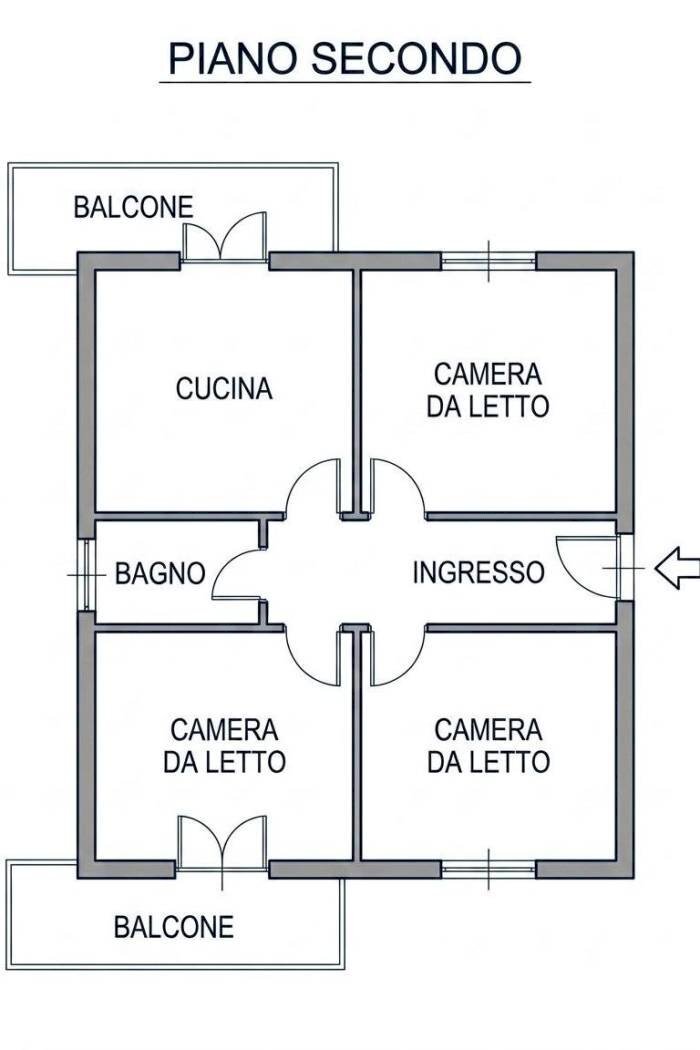 Quadrilocale via Camillo Benso di Cavour, 7, Bagnolo Piemonte - planimetria 1