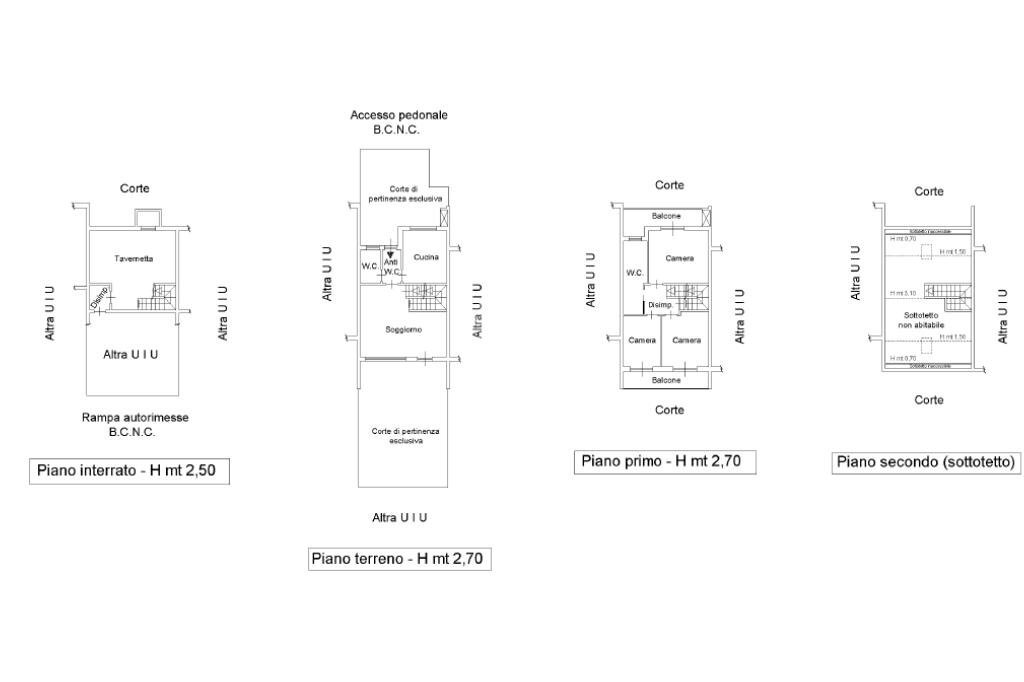 Villa a Schiera Via Pavese, Settimo Torinese - planimetria 1