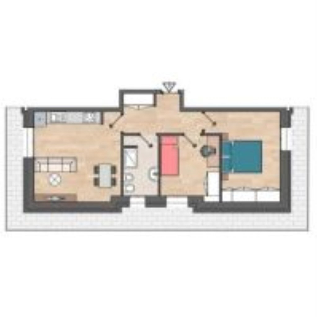 Three-room apartment Via Ghiaradino, 1B, Granarolo dell'Emilia - floor plans 1