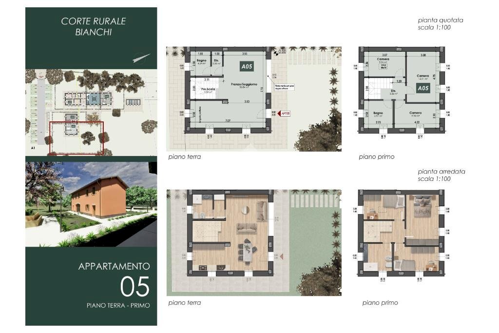 Porzione di casa Stradello Opera Pia Bianchi, Modena (zona Baggiovara) - planimetria 1