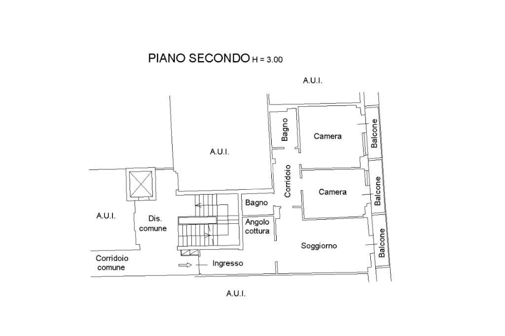 Trilocale Via Mentana, Rimini - planimetria 1
