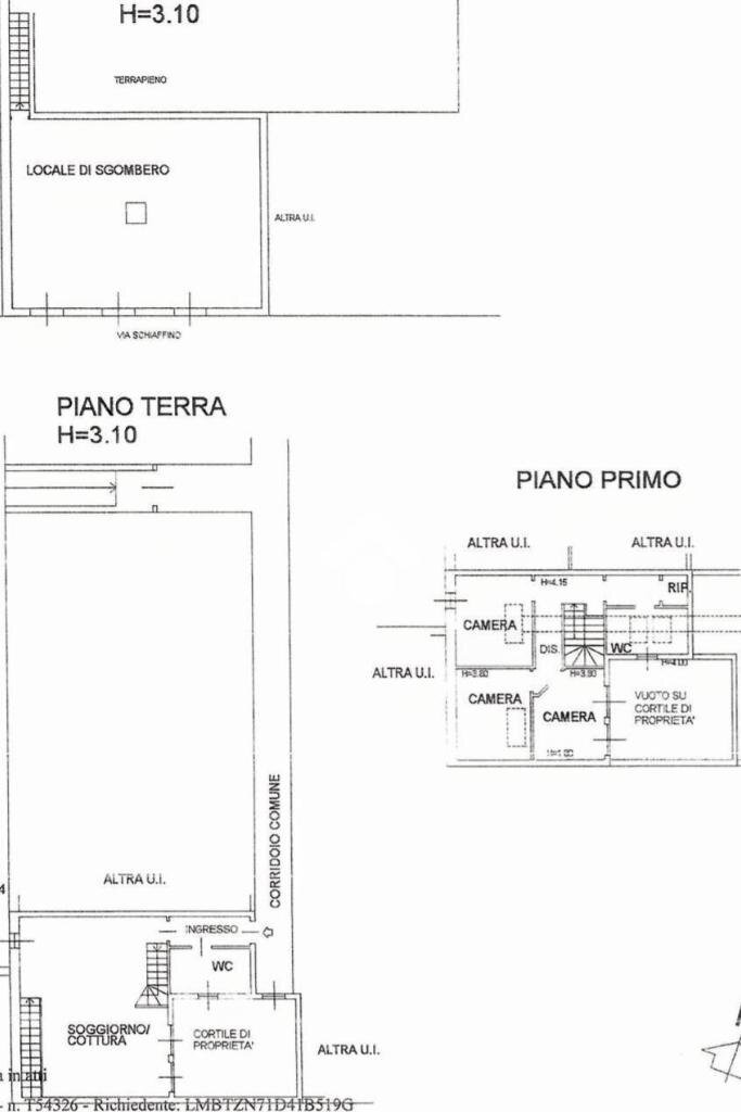 Appartamento Via Schiaffino, Milano (zona Bovisa) - planimetria 1