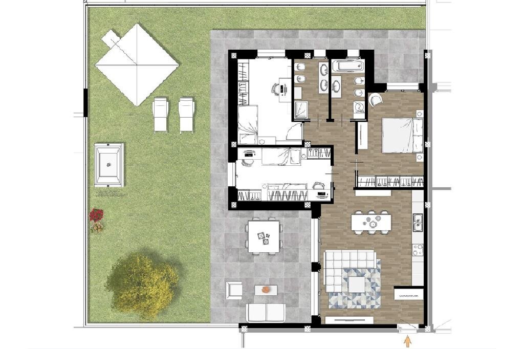 Three-room apartment Via Marche, Lainate - floor plans 1