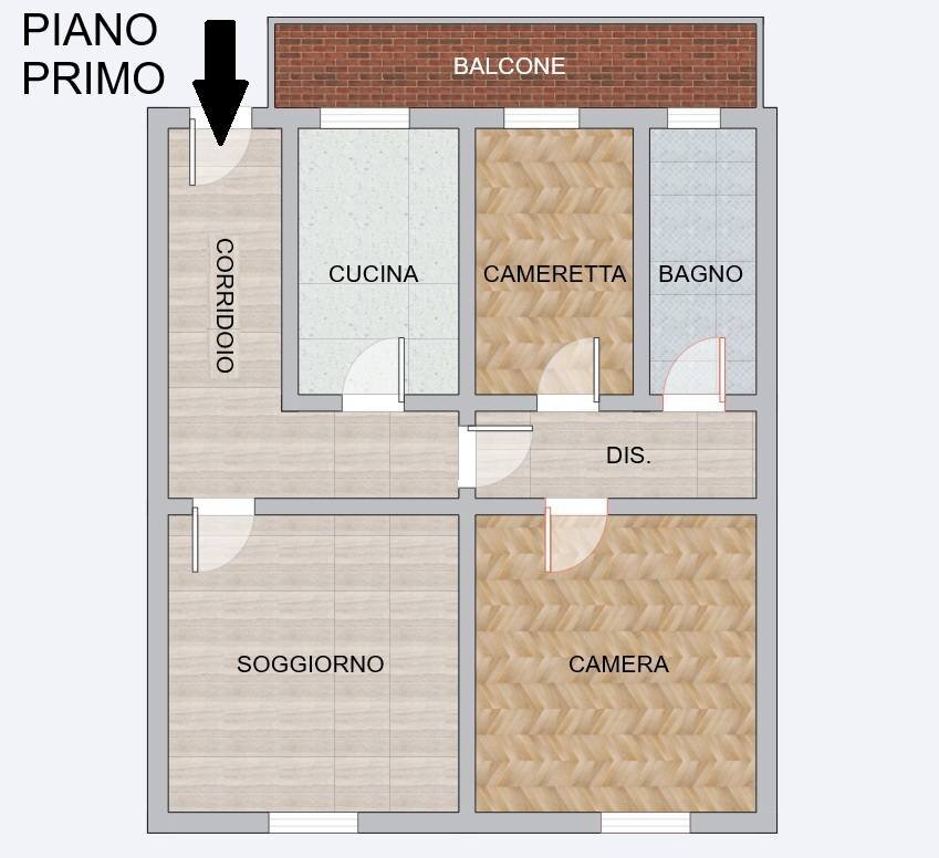 Foto 22 - Trilocale Via Butti, Varese - planimetria 1