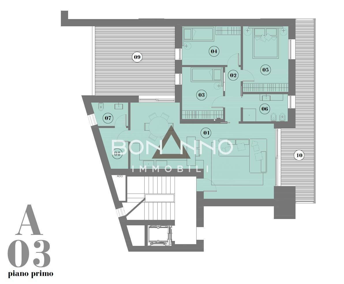 Foto 5 - Apartment PIAZZA POLONI DON VITTORIO, Montebelluna - floor plans 1