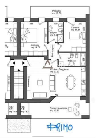 Foto 34 - Trilocale Via Della Libertà
 
1, Villorba - planimetria 1
