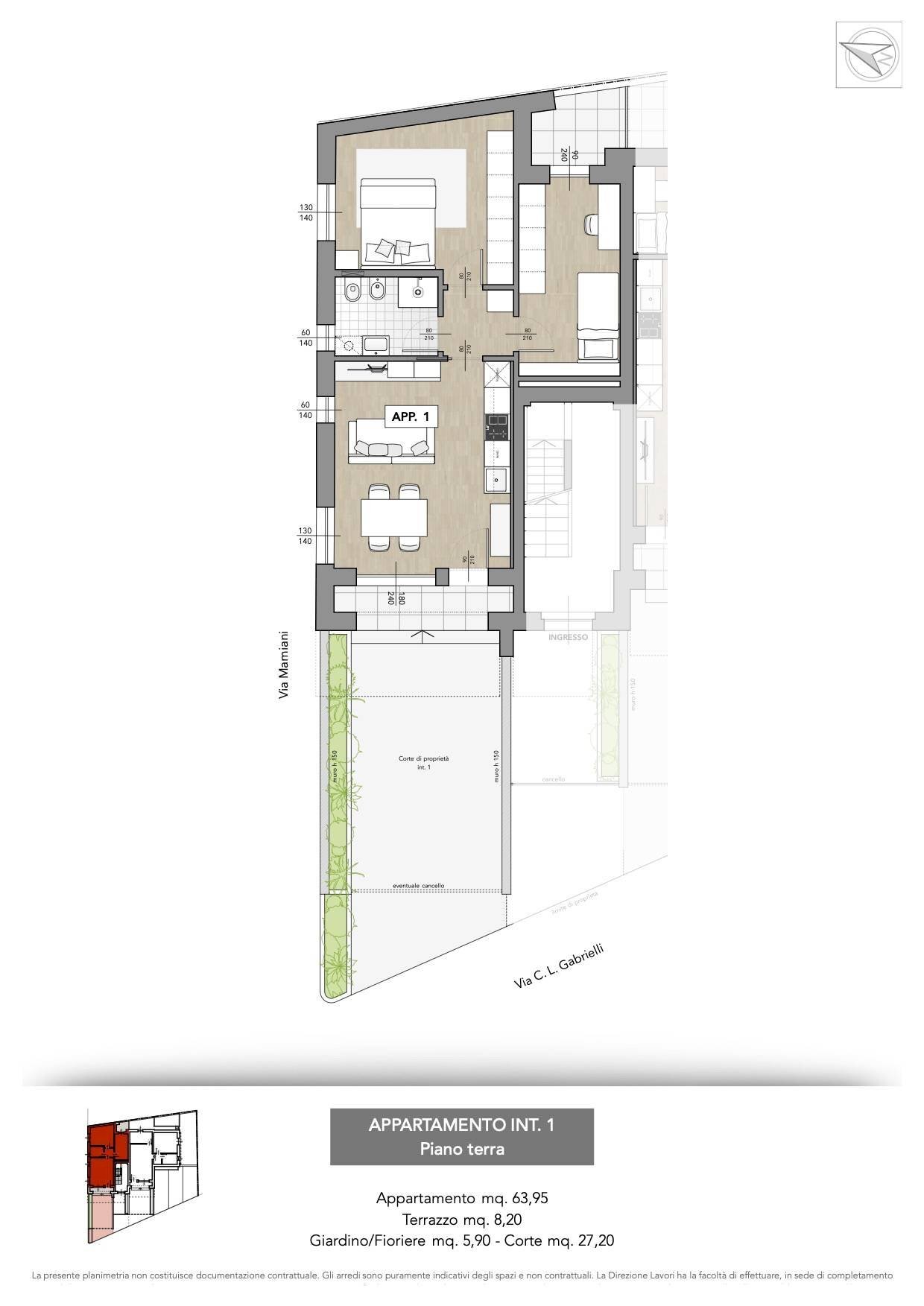 Foto 13 - Trilocale Via C. L. Gabrielli
 
132, San Benedetto del Tronto - planimetria 1