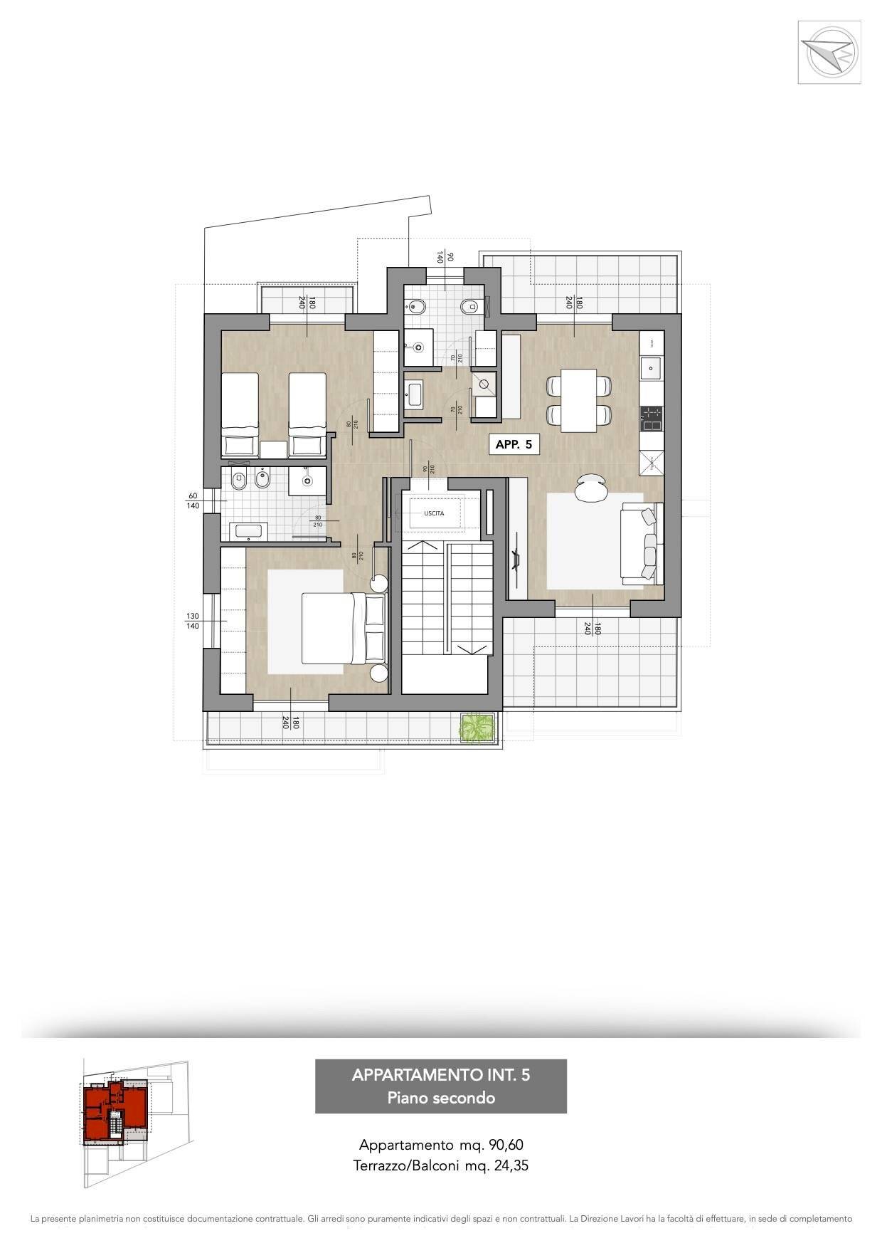 Foto 10 - Three-room apartment Via C. L. Gabrielli
 
132, San Benedetto del Tronto - floor plans 1