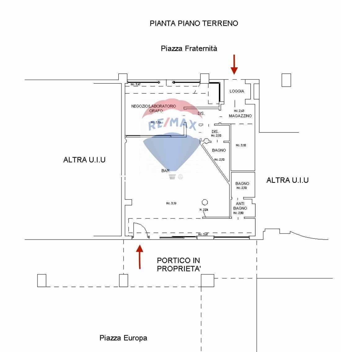 Pianta 2D - Locale Commerciale Piazza Europa
 
3, Collecchio - planimetria 1
