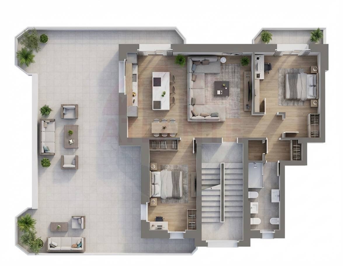 Foto 41 - Attico via XXV Aprile
 
243, Rovato - planimetria 1