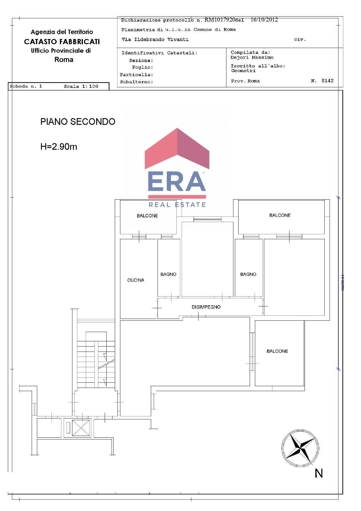 Foto 21 - Three-room apartment Via Ildebrando Vivanti
 
125, Roma - floor plans 1