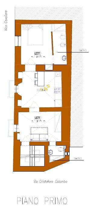 Foto 47 - Appartamento Vico Cavaliere, Monopoli - planimetria 1