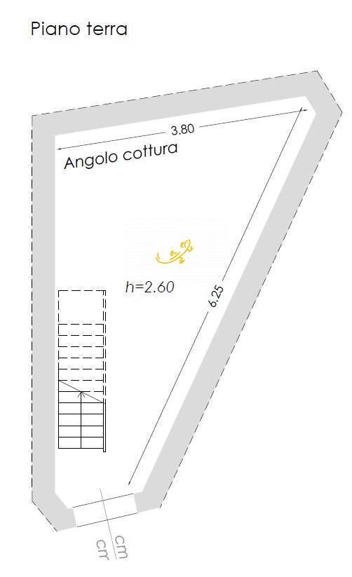 Piano terra - Three-room apartment Chiasso Cristo, Monopoli - floor plans 1