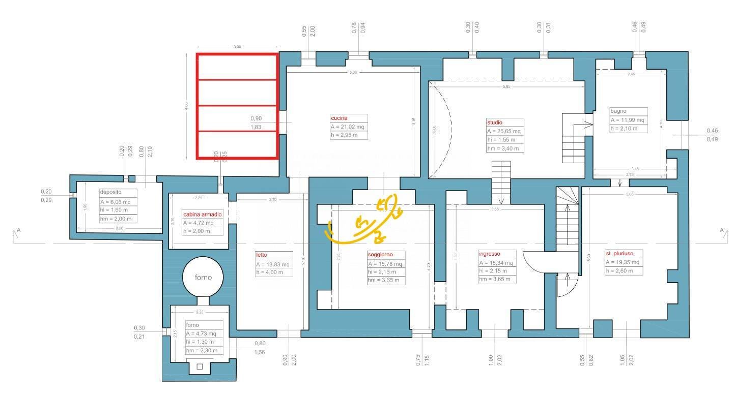 Foto 17 - Rustico C. da Cervarulo, Monopoli - planimetria 1