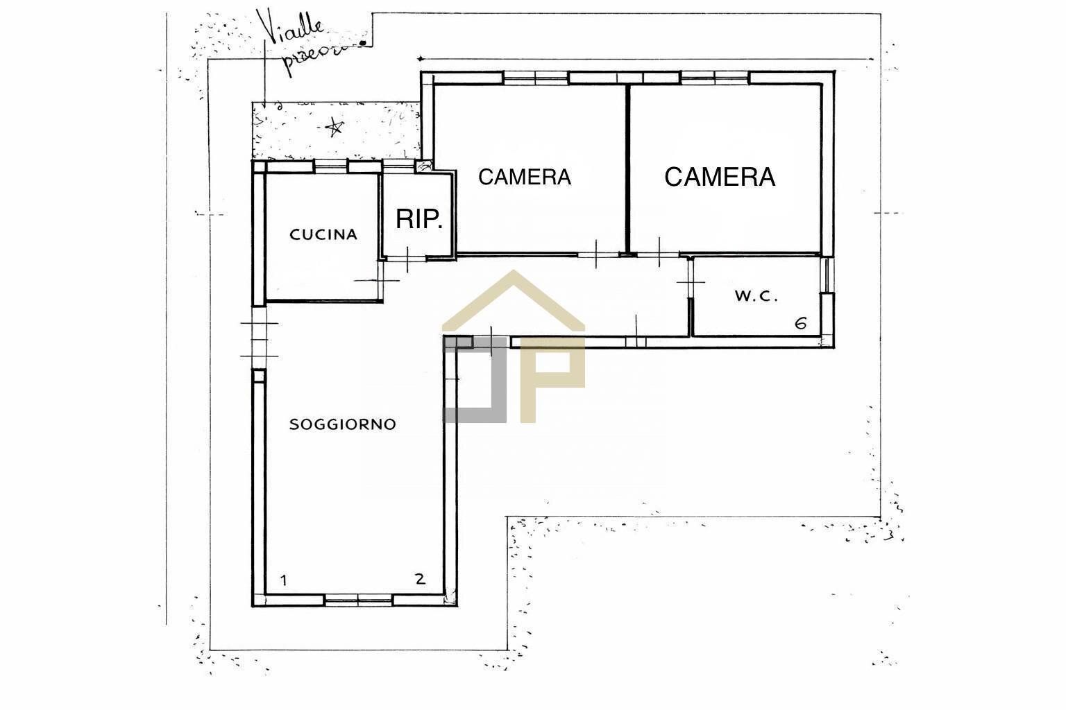 Foto 26 - Villa Via Calaporro
 
18, Terrasini - planimetria 1