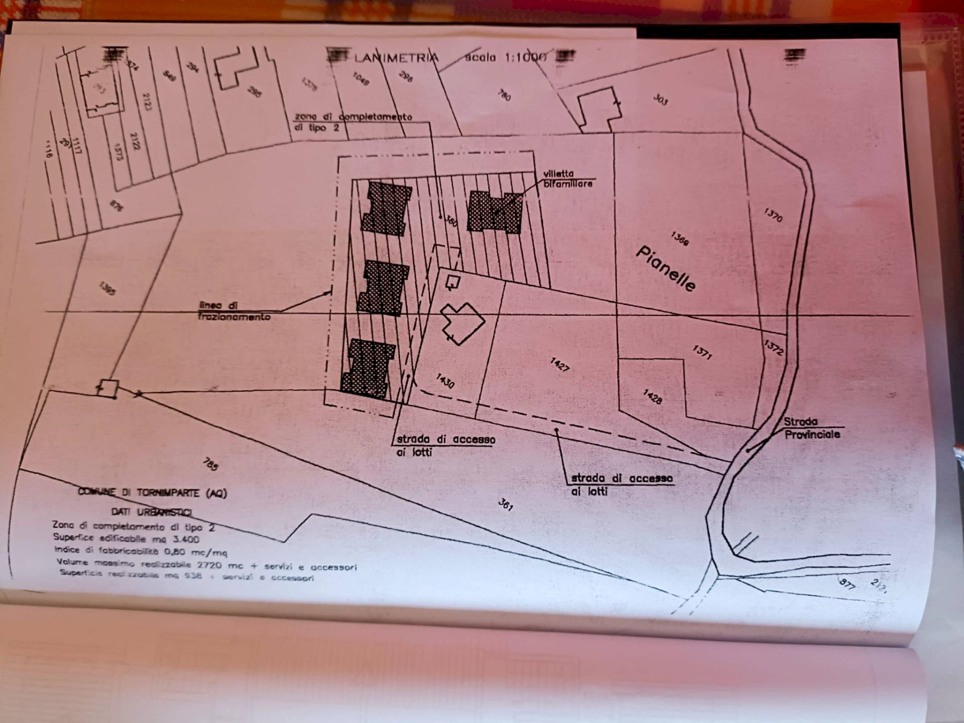 Pianta 2D - Terreno edificabile via Pietro Scotello, Tornimparte - foto 2
