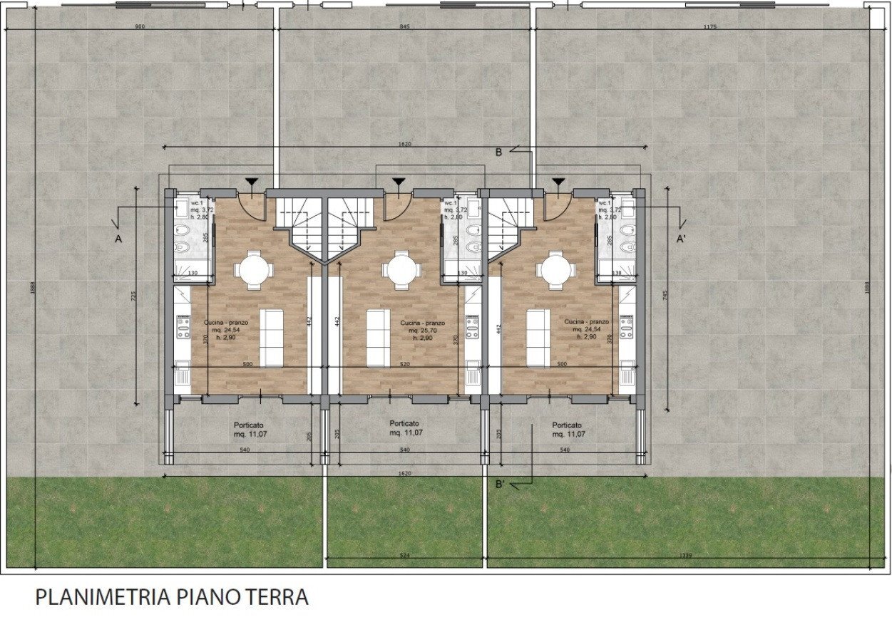 Pianta 2D - Villa a Schiera Lungomare Delle Sirene, Pomezia - planimetria 1