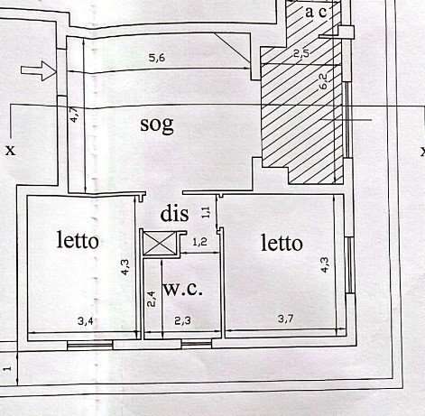 Pianta 2D - Trilocale VIA BOLZANO
 
200, Ardea - planimetria 1
