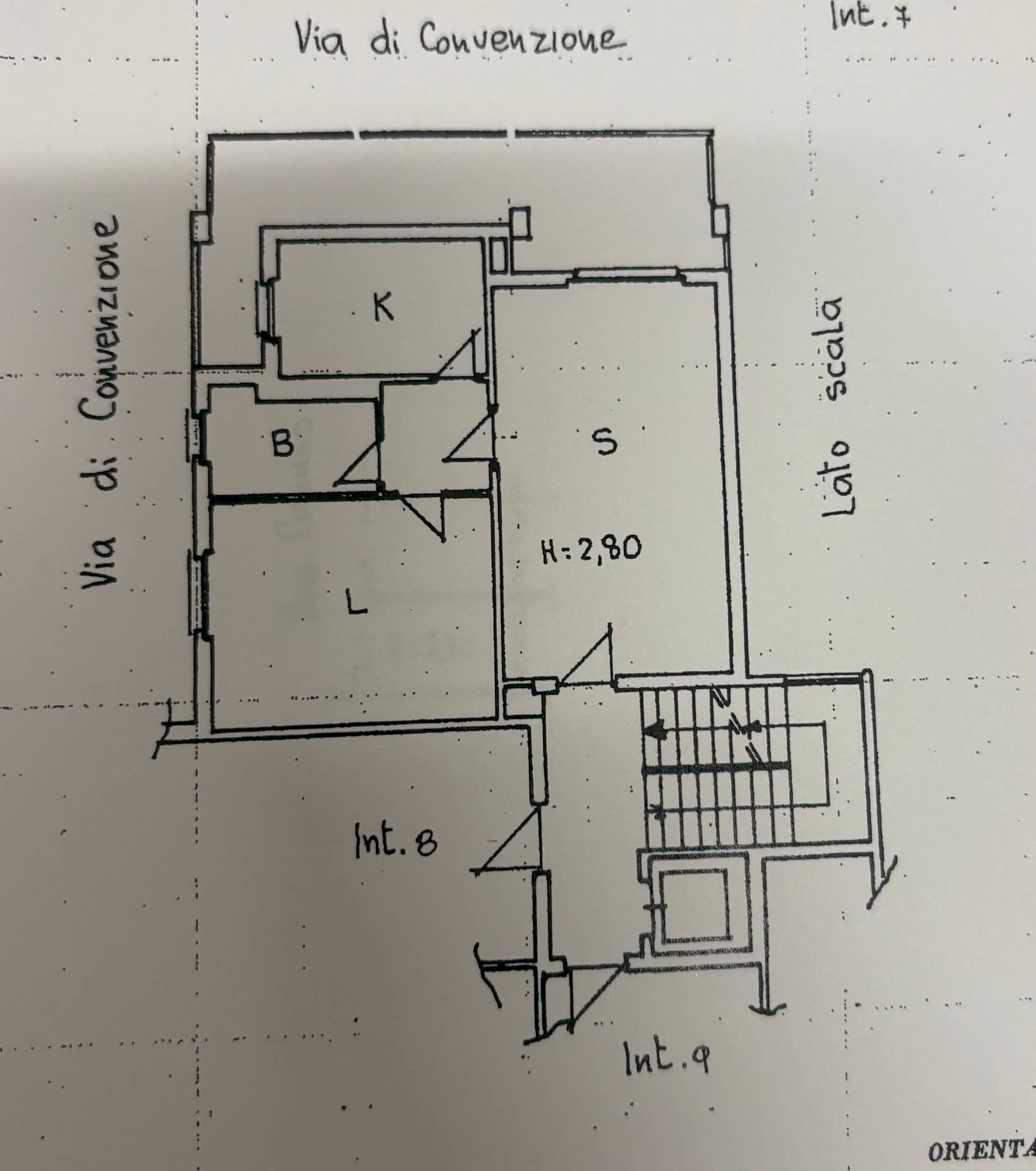 planimetria - Three-room apartment Via Cicerone, Pomezia - floor plans 1