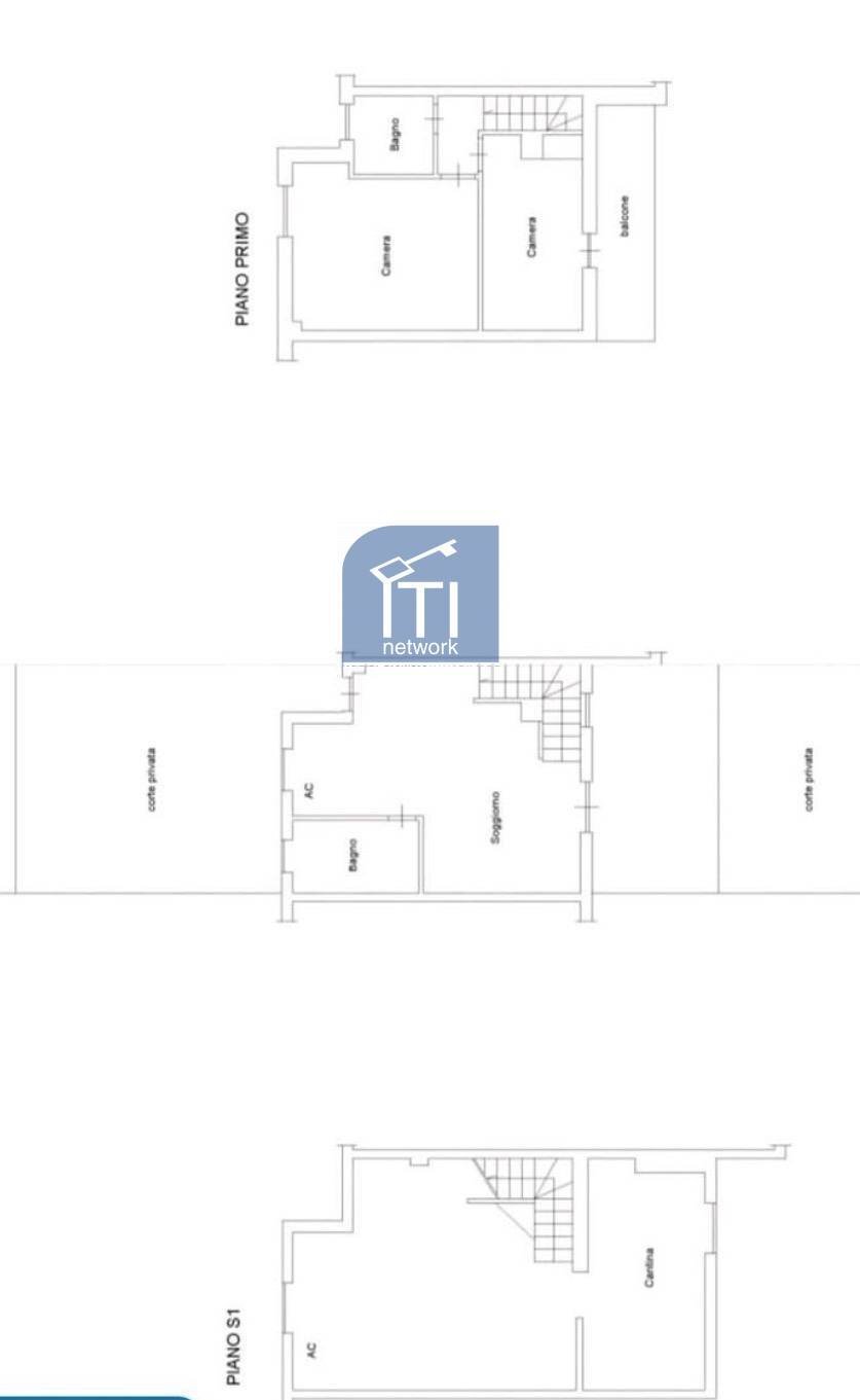 planimetria - Terraced Villa Via Castel Buono, Pomezia - floor plans 1