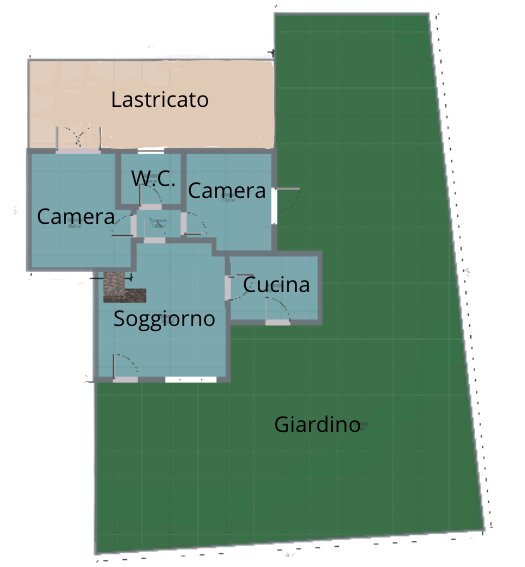 PLANIMETRIA - Appartamento via Campone Sala  191, Cesenatico - planimetria 1