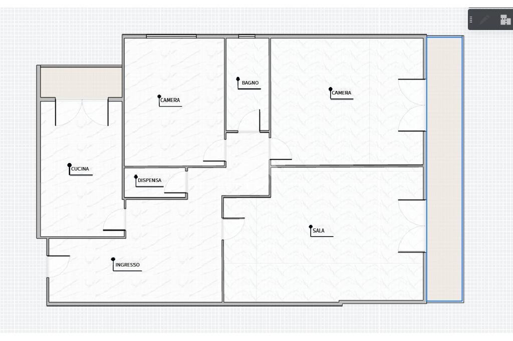 Trilocale Via Loano, Genova (zona Pegli) - planimetria 1