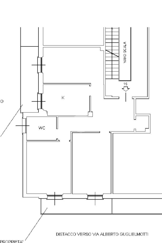 Four-room apartment Via A. Guglielmotti, Genova (neighborhood Pegli) - floor plans 1