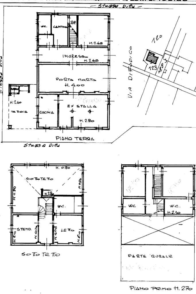 Independent house Via Grande, Poviglio - floor plans 1