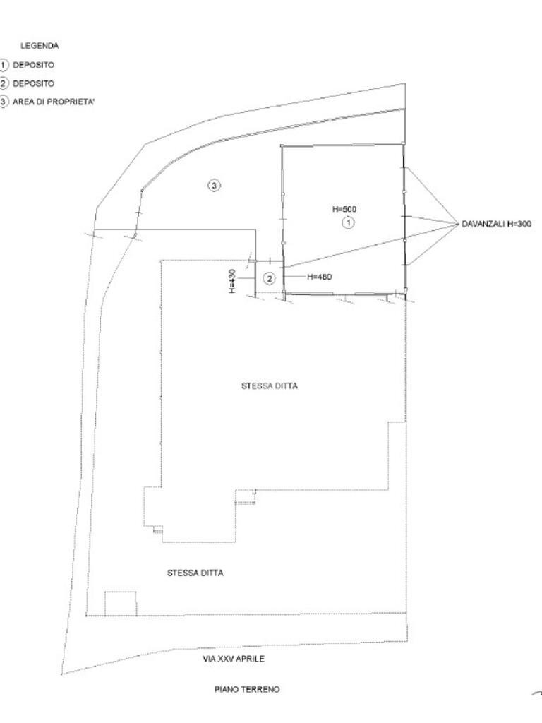 Capannone Via XXV Aprile, Galliate - planimetria 1
