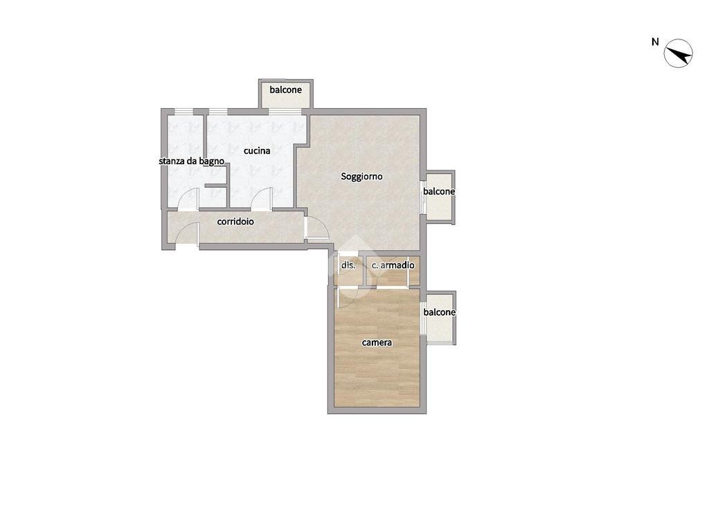 Bilocale Via Sella Nuova, Milano - planimetria 1